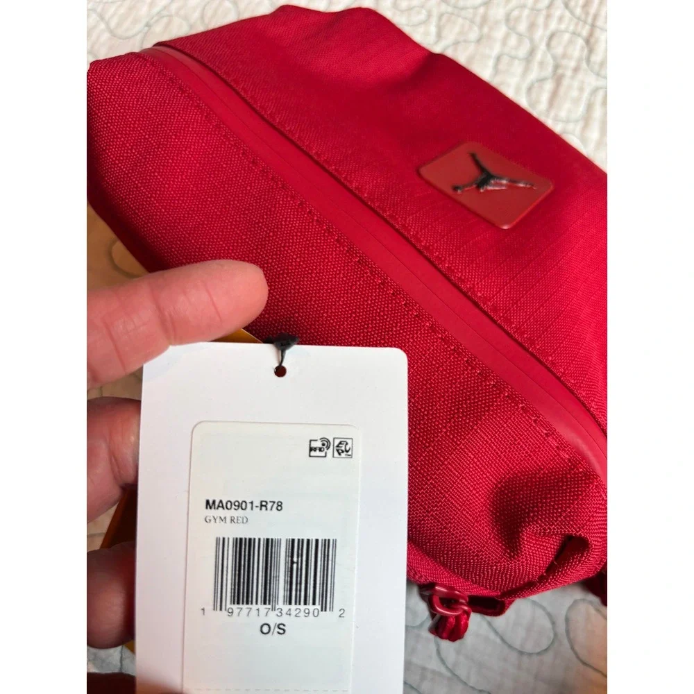 Jordan Red Cordura Crossbody Belt Bag Adjustable Strap